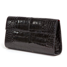 Black Alligator Patent leather clutch
