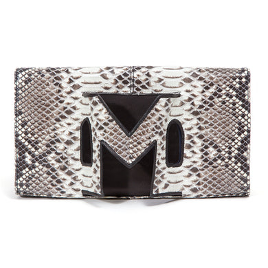 Natural/Brown Python Clutch