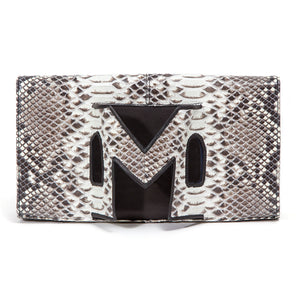 Natural/Brown Python Clutch