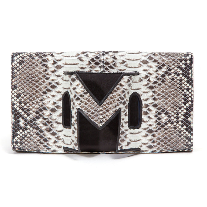 Natural/Brown Python Clutch